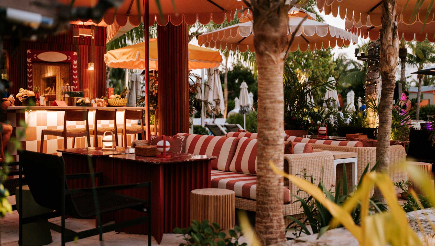 Outdoor seating at Seafire