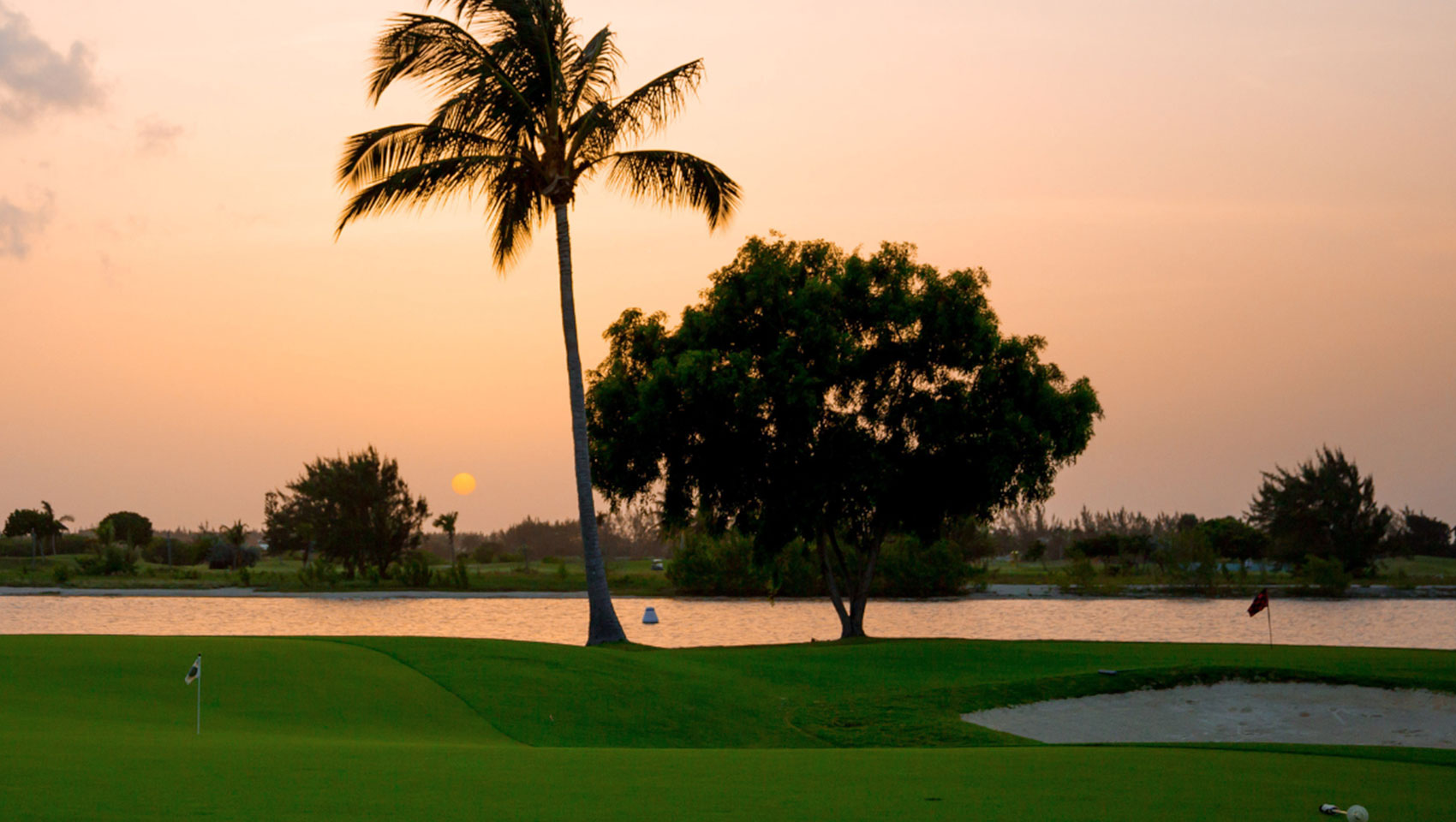 Sunset on the golf course