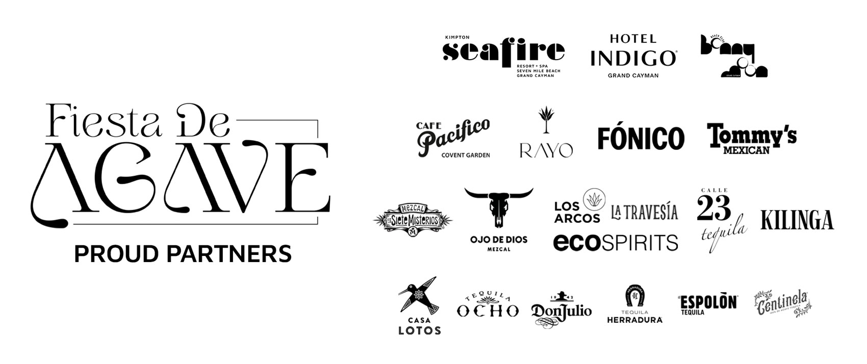 banner of logos of sponsors of Fiesta De Agave